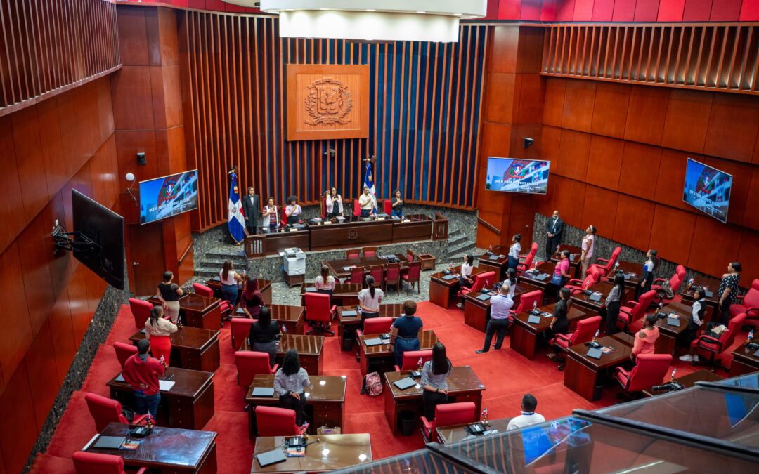 Estudiantes del Instituto Superior de Formación Docente Salomé Ureña, visitan la Cámara Alta